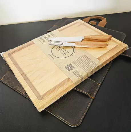 Set de asado kit tabla De Asado y cubiertos
