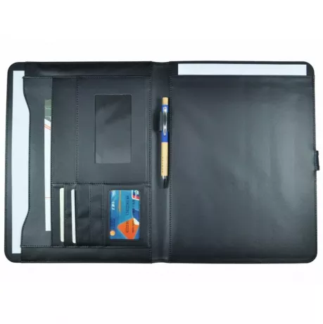 Carpeta portfolio porta papeles eco cuero con prescinto