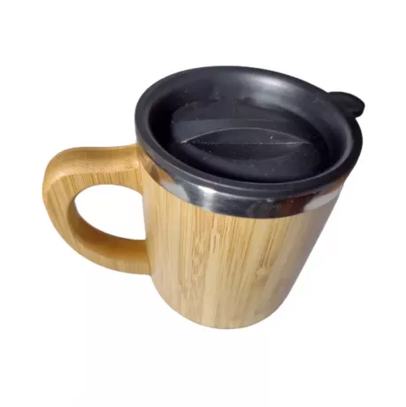 Jarro Taza 300 cc Térmico Acero Bamboo