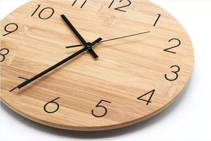 Reloj de pared de bamboo