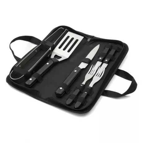 Foto de Set de asado importado. Estuche gris