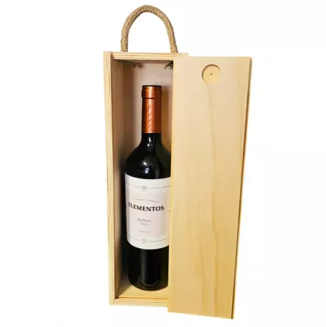 Foto de Caja para 1 vino de pino. NO INCLUYE VINO