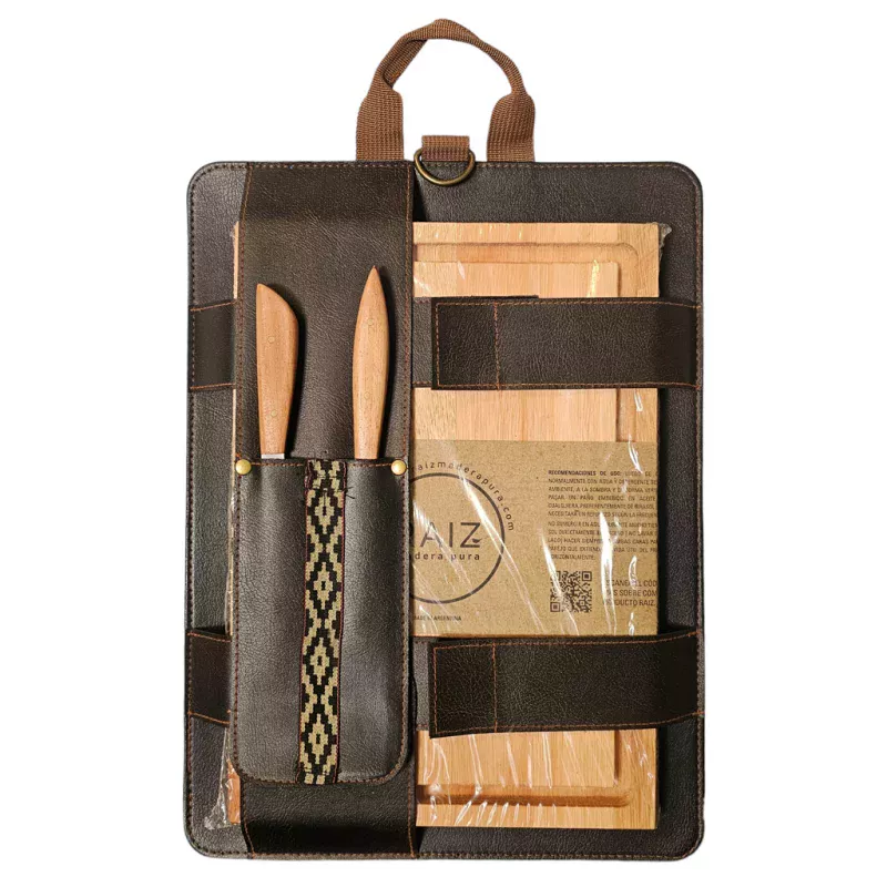 Set de asado kit tabla De Asado y cubiertos