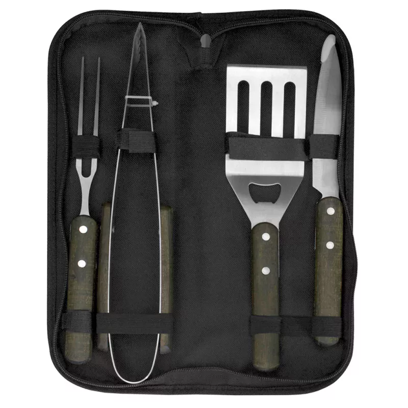 Set de Asado. Accesorios Parrilla. Madera