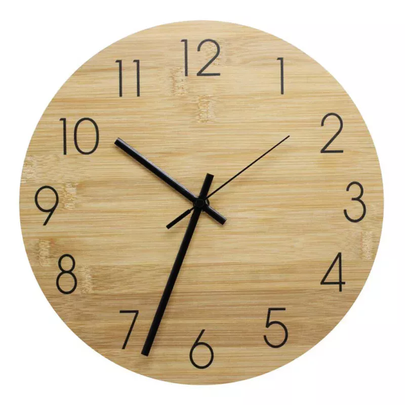 Reloj de pared de bamboo